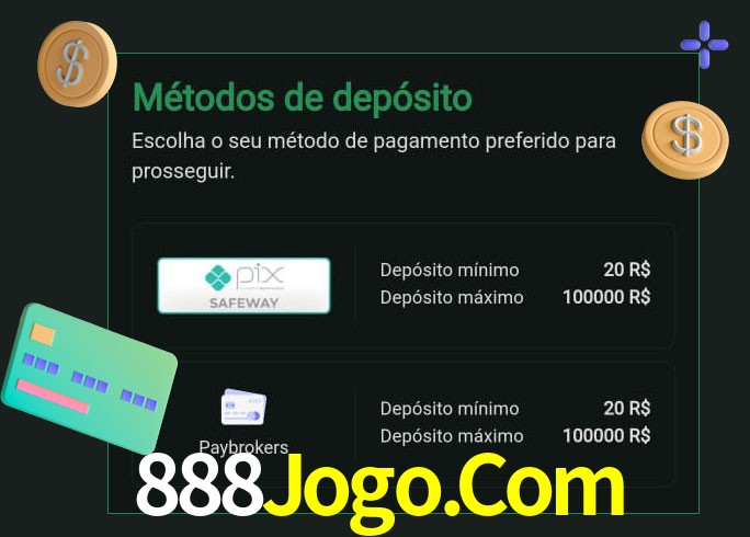 O cassino 888Jogo.Com oferece uma grande variedade de métodos de pagamento